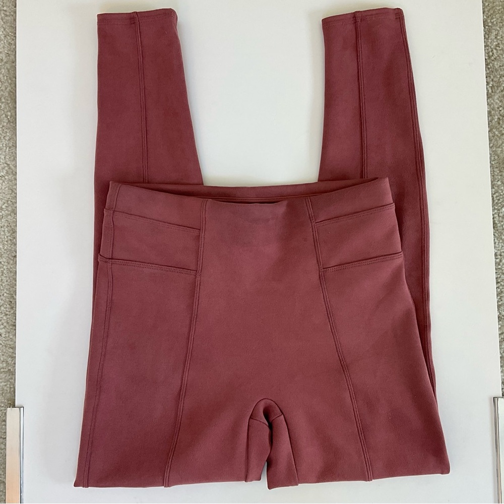 SPANX Faux Suede High Rise Leggings Dusty Rose M
